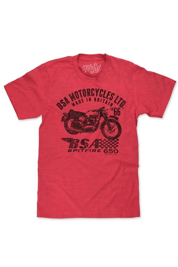 Men's Faded BSA Motorcycles Spitfire 650 Graphic T-Shirt (S)