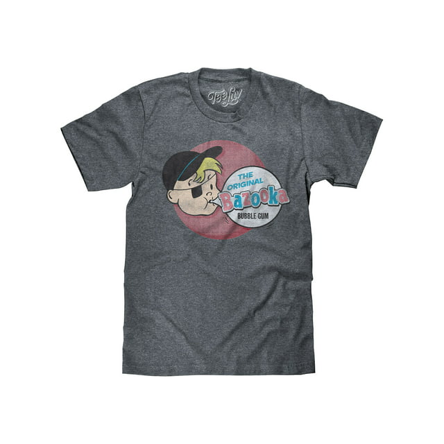 Tee Luv Men's Faded Bazooka Joe Bubble Gum Candy T-Shirt (S)
