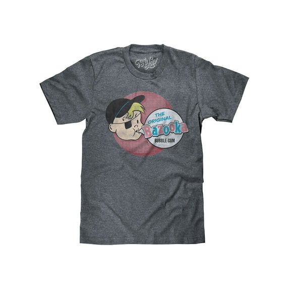 Tee Luv Men's Faded Bazooka Joe Bubble Gum Candy T-Shirt (XL)