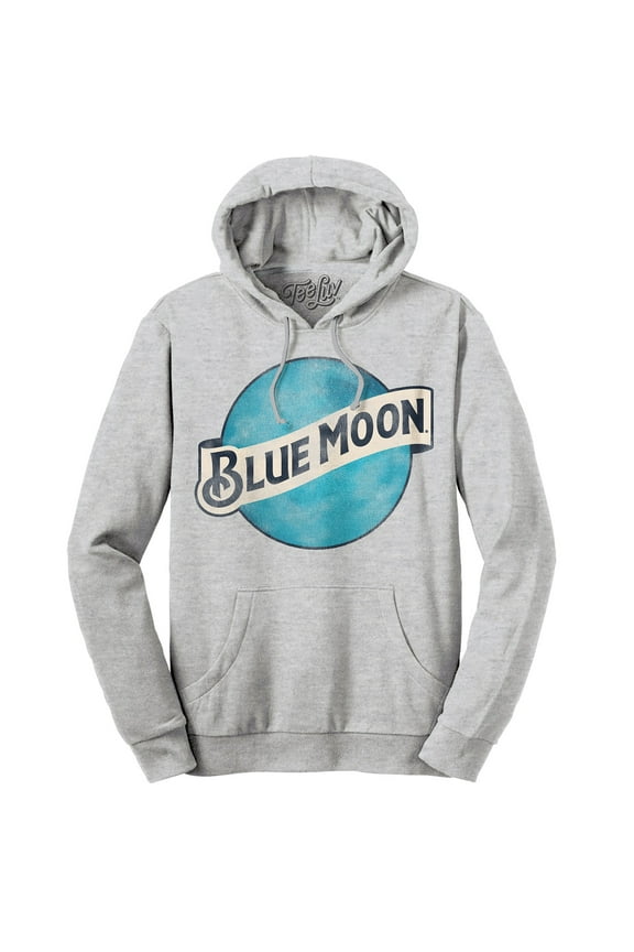 Men's Faded Blue Moon Beer Logo Hoodie (XL)