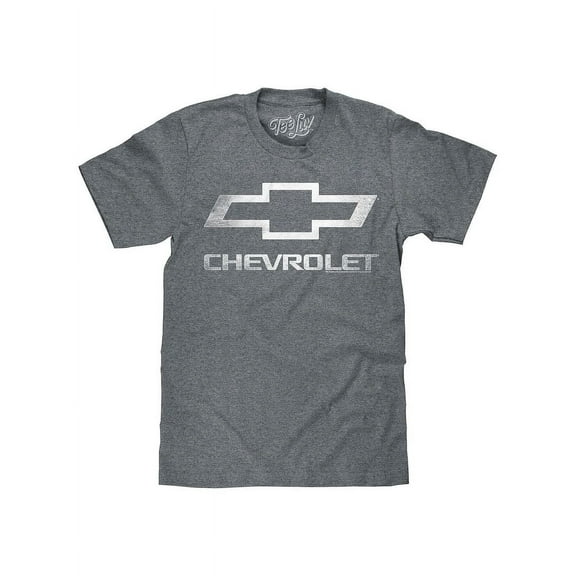 Tee Luv Men's Faded Chevrolet Bowtie Car Logo T-Shirt (L)