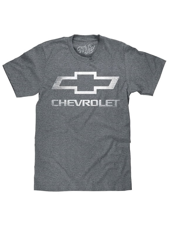 Men's Faded Chevrolet Bowtie Car Logo T-Shirt (L)
