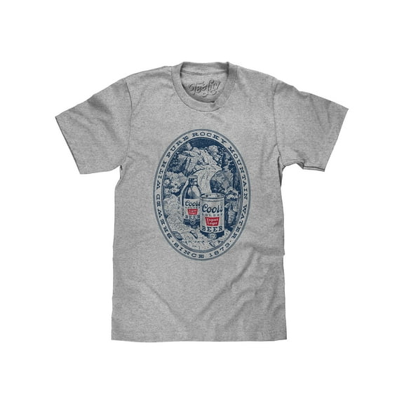 Tee Luv Men's Faded Coors Banquet Golden Beer Logo Short Sleeve Shirt (XL)