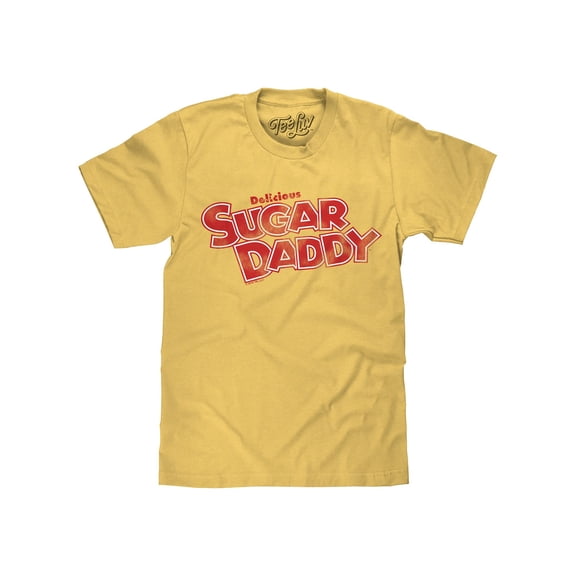 Tee Luv Men's Faded Delicious Sugar Daddy Candy Logo Shirt (L)