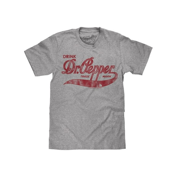 Tee Luv Faded Drink Dr Pepper Signature Soda Logo T-Shirt (Men's) (L)