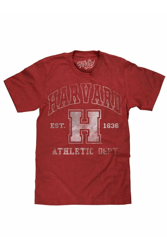 Men's Faded Harvard Athletic Department College Sports Shirt (XXL)