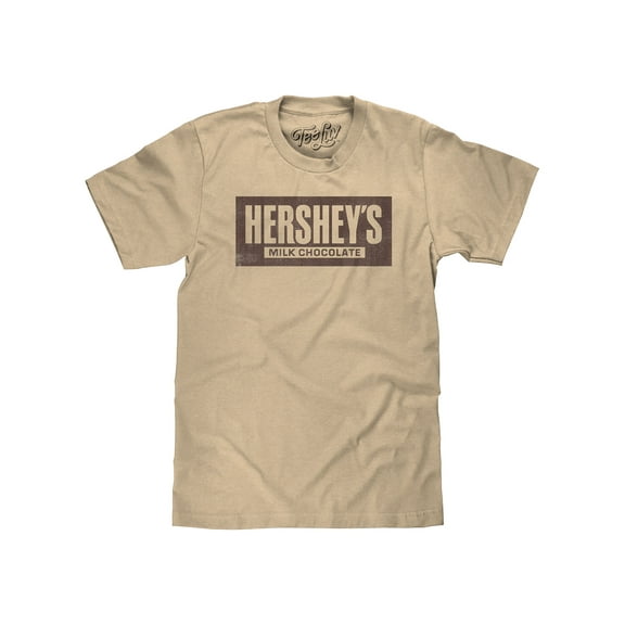 Tee Luv Men's Faded Hershey's Milk Chocolate Food Logo Shirt (S)