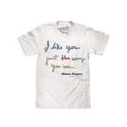 Tee Luv Men's Faded Mister Rogers I Like You Just The Way You Are Graphic T-Shirt XXL