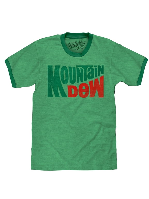 Mountain Dew Faded Soda Logo Ringer Tee Shirt (Men's) (S)