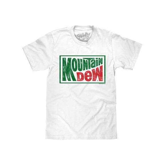 Tee Luv Men's Faded Mountain Dew Logo Shirt (M)
