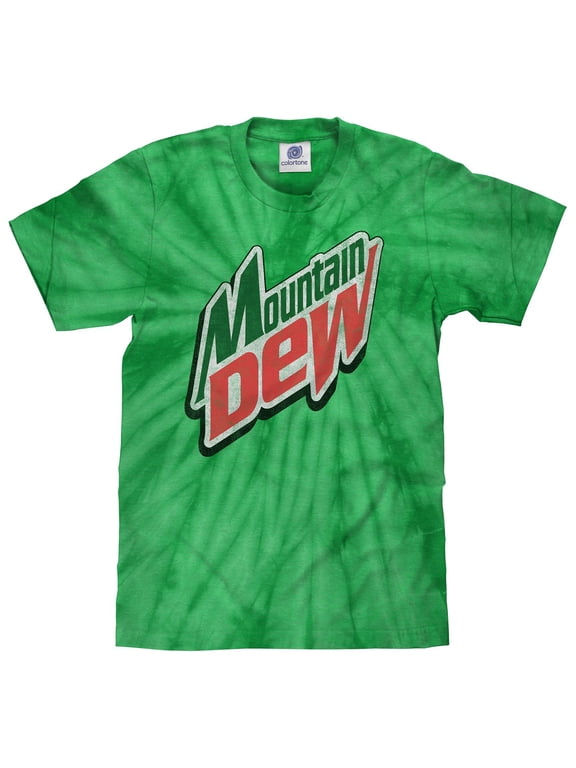 Mountain Dew Faded Soda Logo Tie Dye Shirt (Men's) (L)
