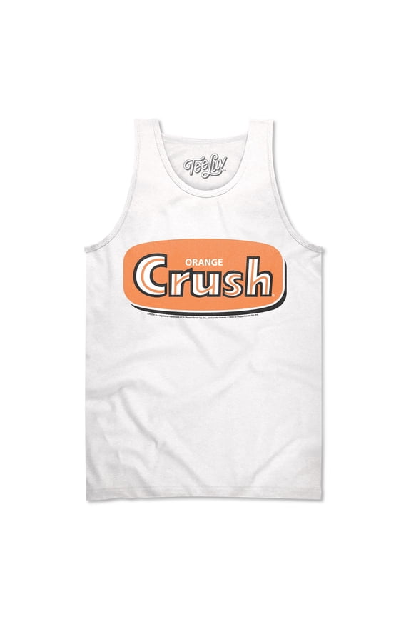 Men's Faded Orange Crush Soda Graphic Tank Top (M)