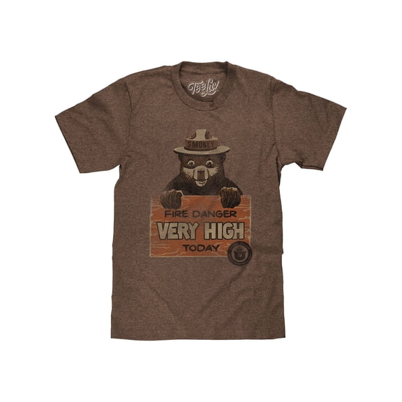 Tee Luv Faded Smokey Bear Fire Danger Very High Today Shirt (Men's) (L)