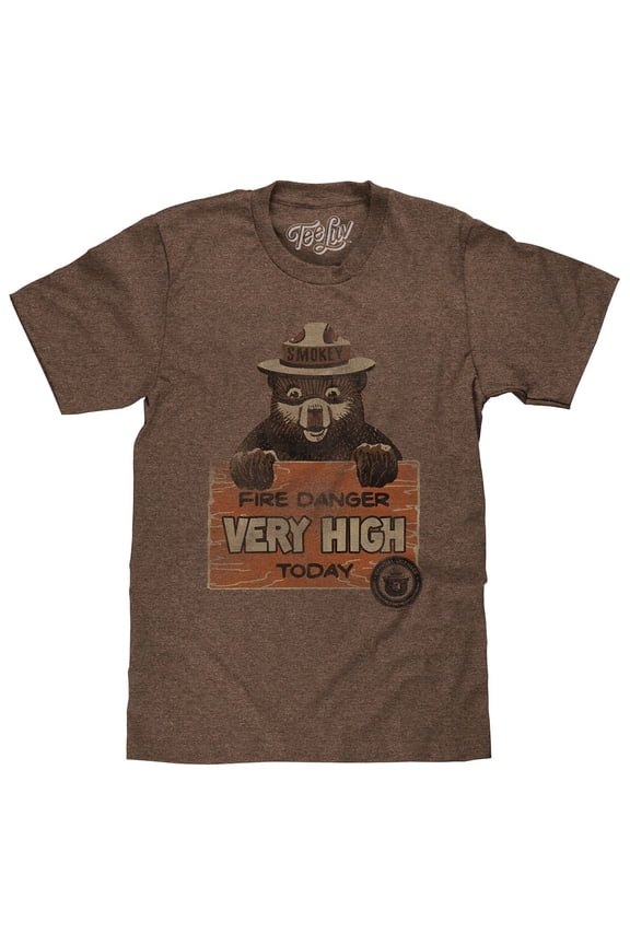 Faded Smokey Bear Fire Danger Very High Today Shirt (Men's) (L)