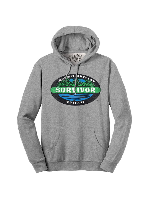 Faded Survivor Outwit Outplay Outlast TV Show Logo Hoodie (Men's) (XXL)