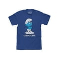 thumbnail image 1 of Tee Luv Men's Faded The Smurfs Grouchy Cartoon Character T-Shirt (M), 1 of 3