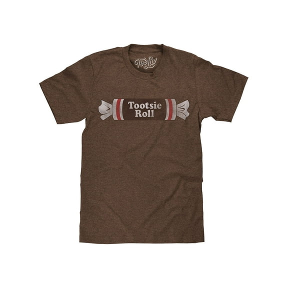 Tee Luv Tootsie Roll Faded Chocolate Candy T-Shirt (Men's) (S)