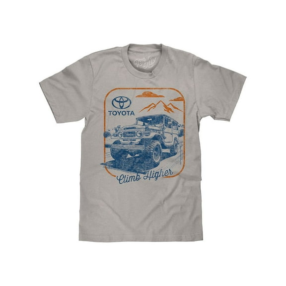 Tee Luv Men's Faded Toyota Land Cruiser Climb Higher T-Shirt (S)