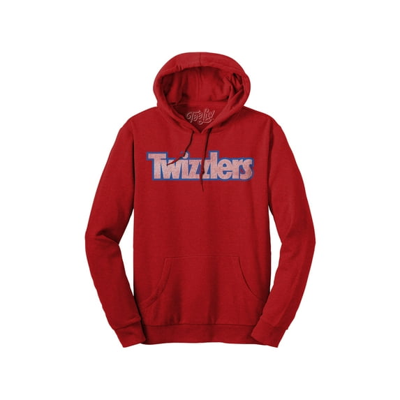 Tee Luv Men's Faded Twizzlers Candy Logo Hoodie (XL)