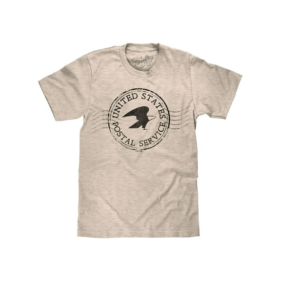 Tee Luv Men's Faded USPS Eagle Postmark Premium Tri-Blend T-Shirt (L)