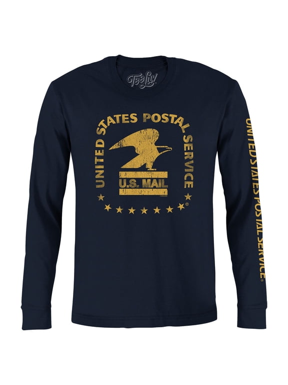 Men's Faded USPS U.S. Mail Eagle Logo Long Sleeve T-Shirt (XL)