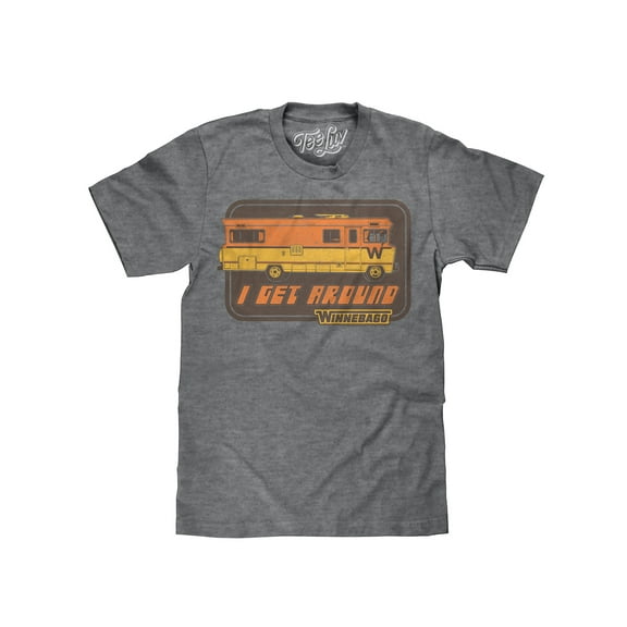 Tee Luv Men's Faded Winnebago I Get Around RV Shirt (M)