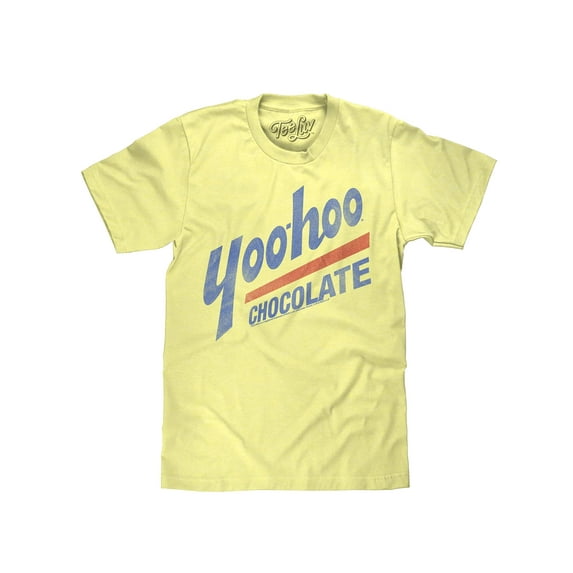 Tee Luv Yoo-hoo Chocolate Faded Logo Banana Cream Shirt (Men's) (XXL)