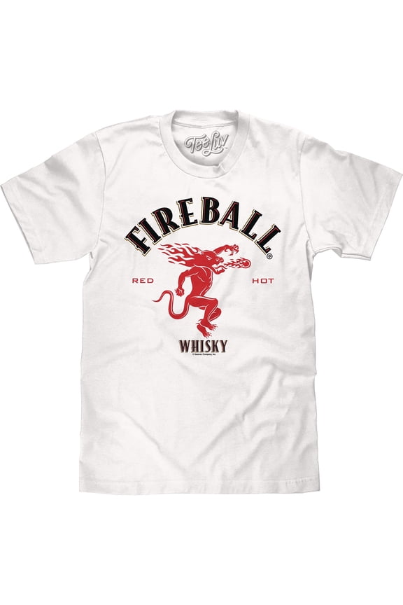 Men's Fireball Whisky Red Dragon Logo Shirt (S)