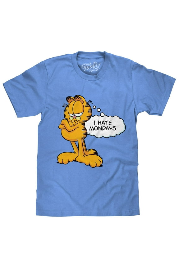 Men's Garfield I Hate Mondays Cartoon Character Shirt (3XL)