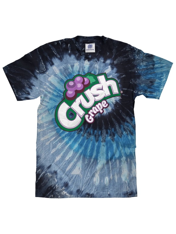 Grape Crush Soda Logo Evening Sky Tie Dye T-Shirt (Men's) (L)