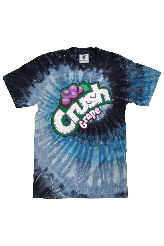 Grape Crush Soda Logo Evening Sky Tie Dye T-Shirt (Men's) (L)