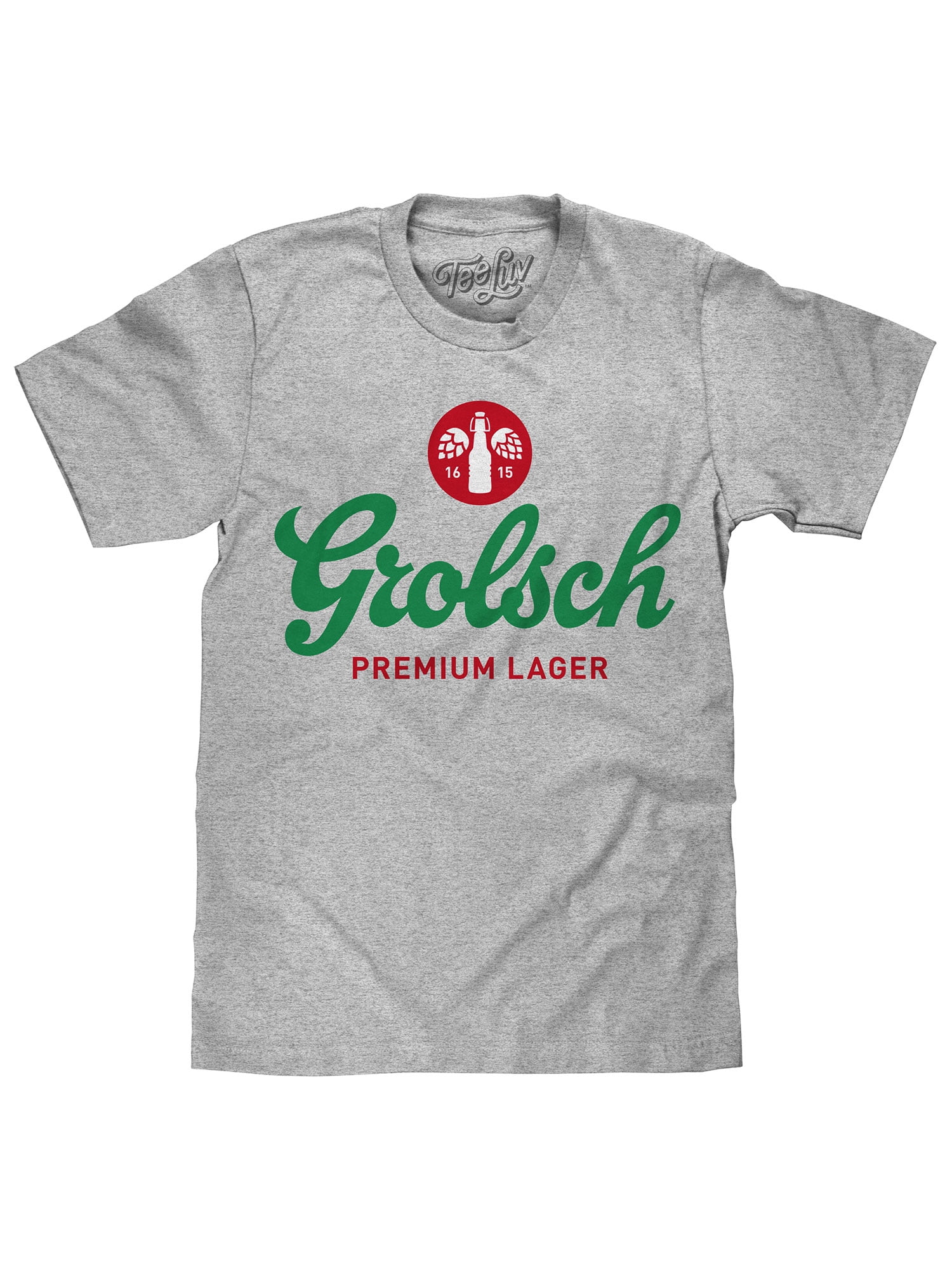 Tee Luv Men s Grolsch Premium Lager Beer Logo T Shirt L