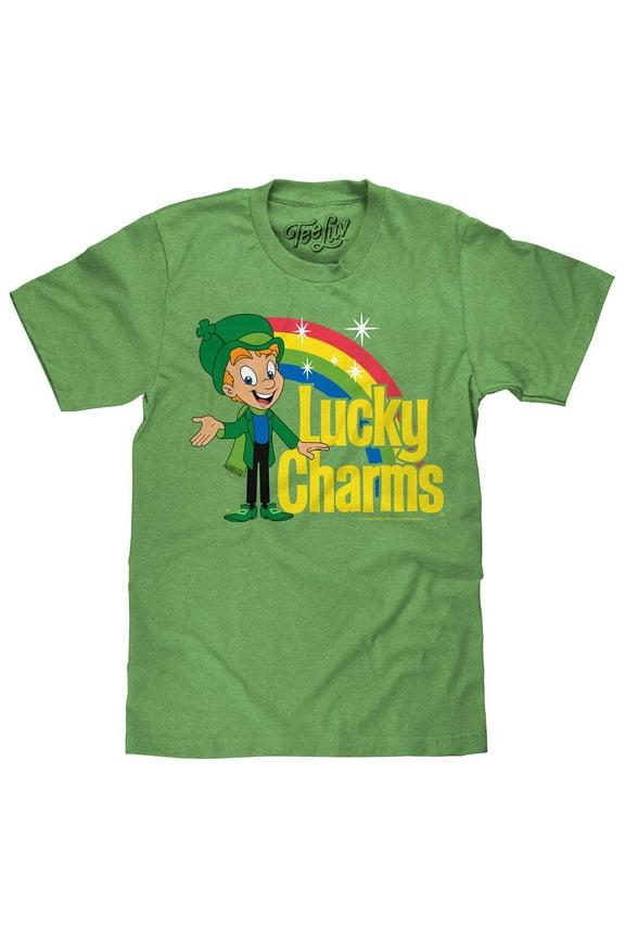 Men's Lucky Charms Cereal Cartoon Leprechaun T-Shirt (L)