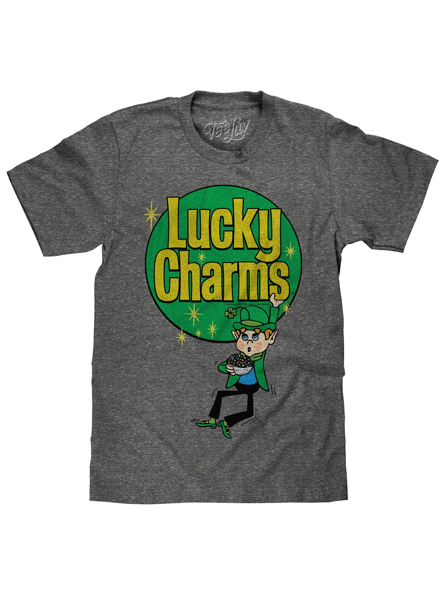 Tee Luv Men's Lucky Charms Cereal Cartoon Leprechaun T-Shirt (S) - Walmart .com