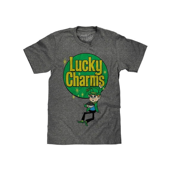 Tee Luv Men's Lucky Charms Cereal Shirt - Lucky The Leprechaun Graphic T-Shirt (3XL)
