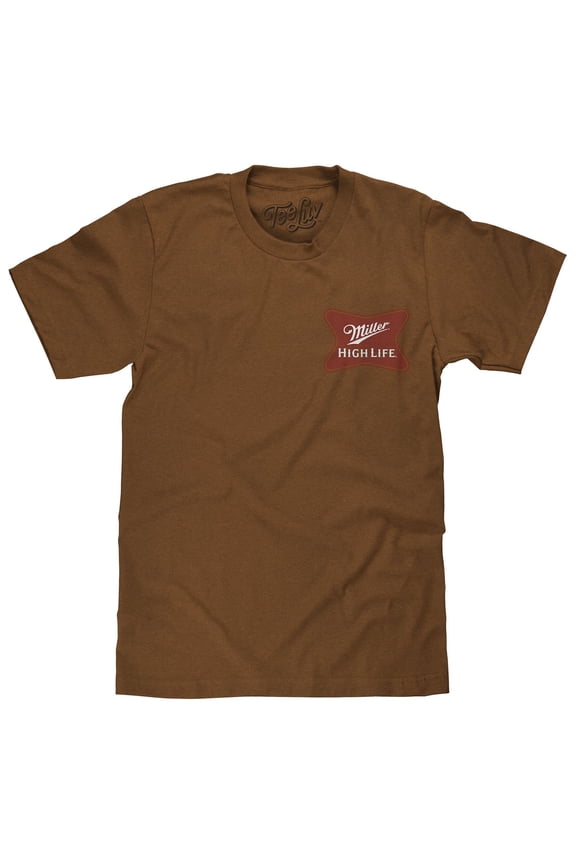 Men's Miller High Life Double Sided Beer Brand Logo T-Shirt (L)