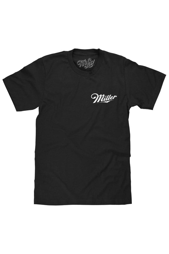 Men's Miller High Life Front and Back Faded Beer Logo T-Shirt (S)