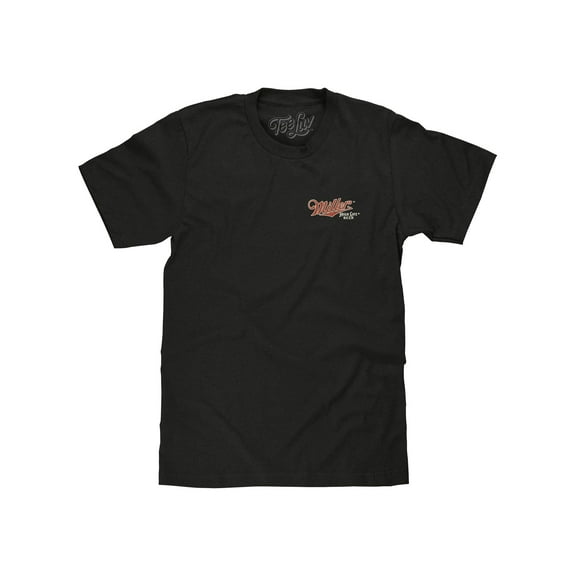 Tee Luv Miller High Life Girl In The Moon Front and Back Beer Logo T-Shirt (Men's) (S)