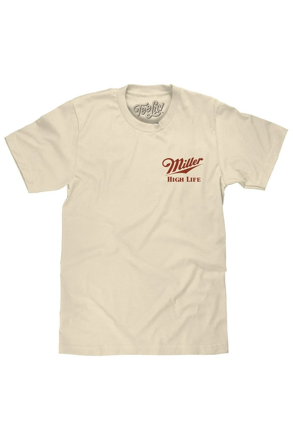 Miller High Life The Champagne of Beers Double Sided Graphic T-Shirt (Men's) (XL)