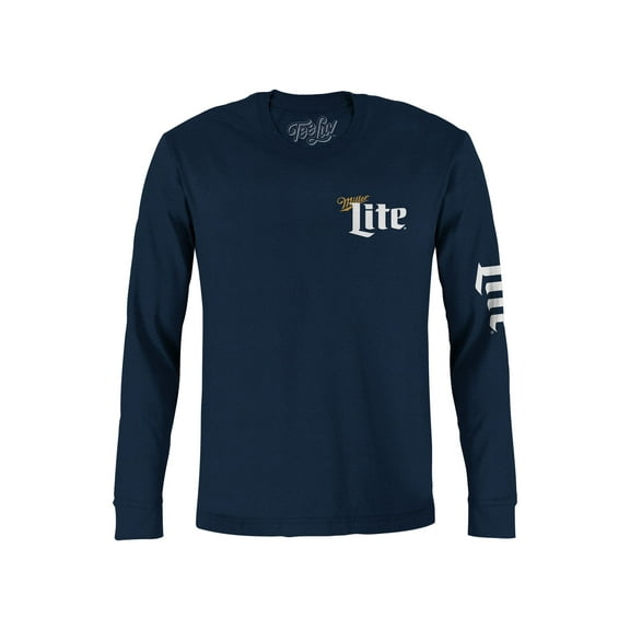 Tee Luv Men's Miller Lite Double Sided Long Sleeve Beer Tee Shirt (M)
