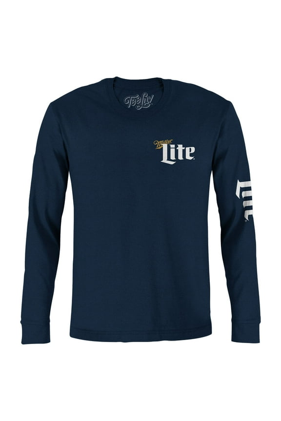 Men's Miller Lite Double Sided Long Sleeve Beer Tee Shirt (M)