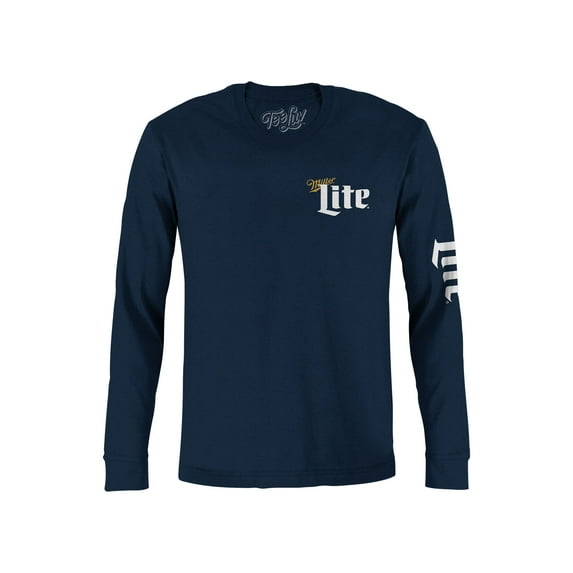 Tee Luv Men's Miller Lite Double Sided Long Sleeve Beer Tee Shirt (XL)