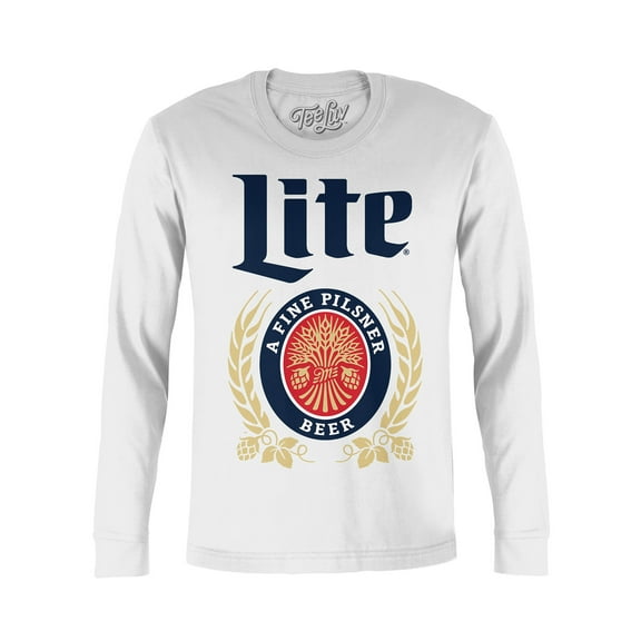 Tee Luv Men's Miller Lite Long Sleeve Beer T-Shirt (L)