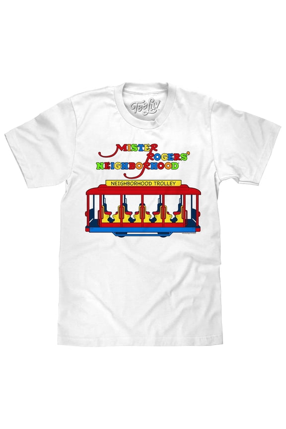Mister Rogers Neighborhood Trolley TV Show T-Shirt (Men's) (S)