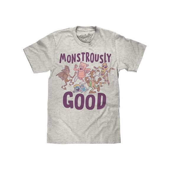 Tee Luv Men's Monstrously Good Monster Cereal Cartoon Character T-Shirt (S)