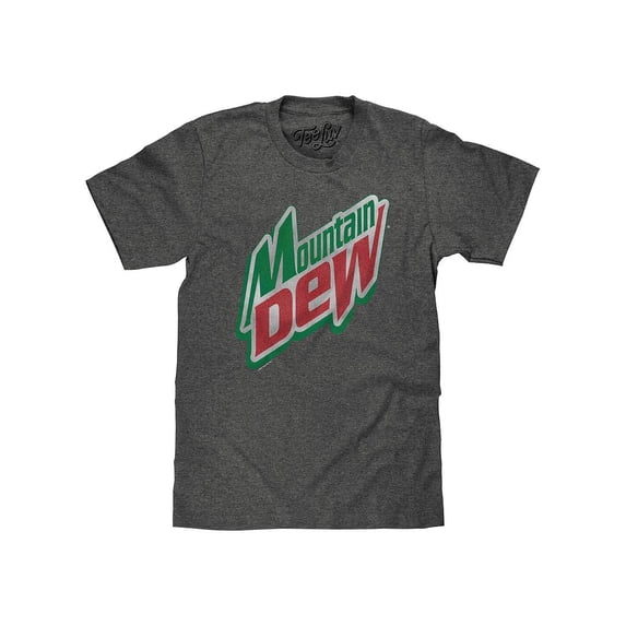 Tee Luv Men's Mountain Dew Distressed Soda Logo Shirt (M)
