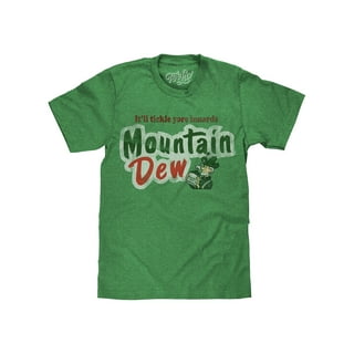 Tee Luv Mountain Dew It'll Tickle Yore Innards Cartoon Mascot T-Shirt (Men's) (S)