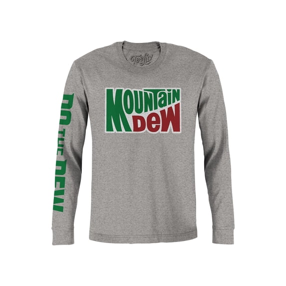 Tee Luv Men's Mountain Dew Long Sleeve Soda Logo Shirt (XL)