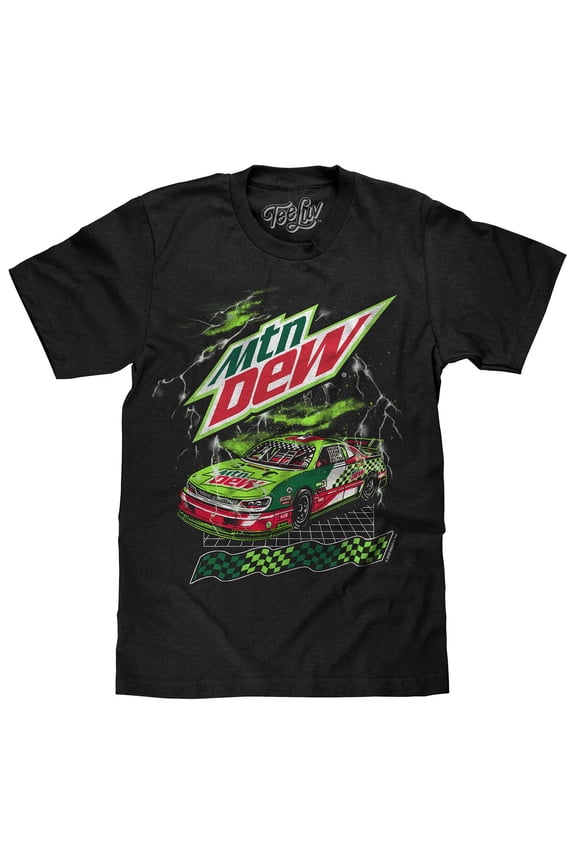 Mtn Dew Racecar Soda Logo Graphic T-Shirt (Men's) (L)