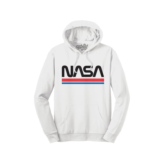 Tee Luv Men's NASA Worm Logo Hoodie (XXL)